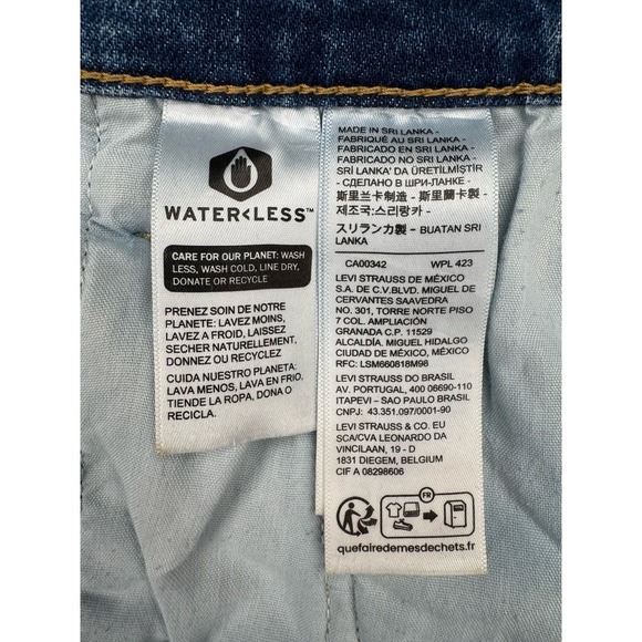 Levi's Ribcage Straight Ankle High Rise Button‎ Fly Jeans 32x27 Stretch - Picture 8 of 10